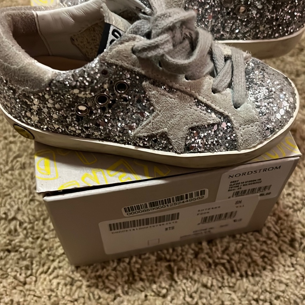 Golden goose sneakers in silver glitter size 23/7